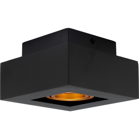 Oprawa Natynkowa HALOGENOWA Ruchoma GU10 Kwadrat Czarna 85mm NEMO