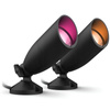 2x Reflektor Ogrodowy LED Wbijany Lampa 10W 540lm 2700-5000K RGB + TW Czarna Inteligentna SMART WiFi Bluetooth Aplikacja WiZ