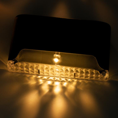 2x Lampa Solarna LED Oprawa Schodowa Ozdobna Lampka Czujnik Zmierzchu IP44 Ciepły