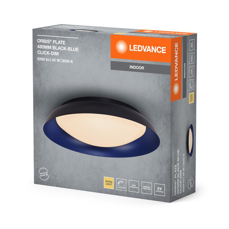 Plafon Lampa LED Oprawa Ozdobna Ściemnialna Czarna Niebieska 45W 3000K Ciepła LEDVANCE