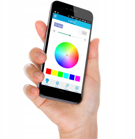 PLAFON LED 49cm lampa sufitowa okrągła RGBW 3000K-6500K + pilot Głośnik BLUETOOTH