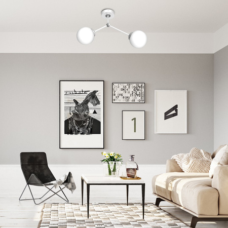 Lampa Sufitowa JOY Biała 2xE14 Milagro