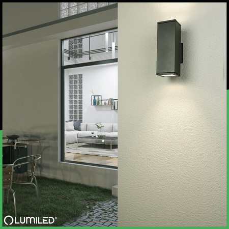 Lampa Ogrodowa Zewnętrzna Kinkiet Elewacyjny GU10 LED IP65 AKANTE LUMILED