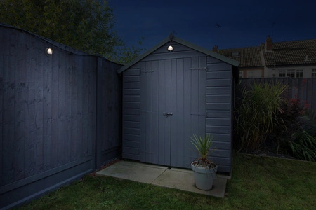 Kinkiet Ogrodowy Lampa Elewacyjna Zewnętrzna LED z Czujnikiem Ruchu i Zmierzchu 1.7W 70lm 3000K Ciepła Szary IP44 Endura Osram