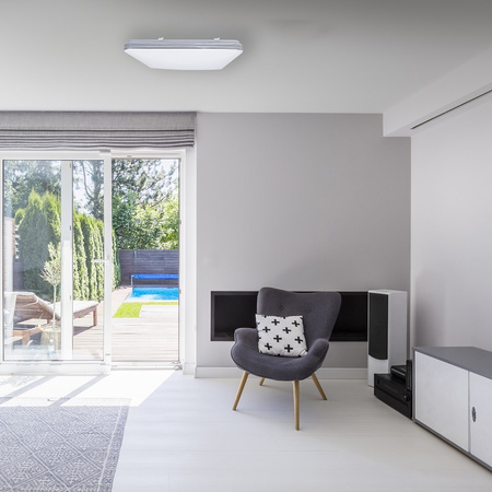 Plafon LED Lampa Sufitowa Natynkowa PALERMO 72W LED Ściemnialny+ pilot Milagro