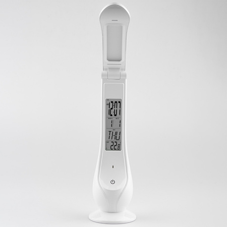 Lampka Biurkowa Nocna LED 4W 5000K USB Ekran Wyświetlacz Dotykowa Ściemnialna IDA