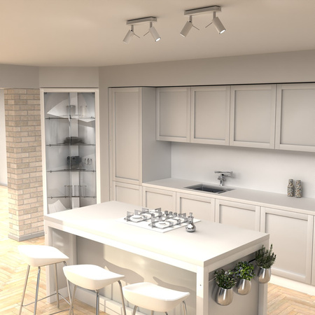 Lampa Sufitowa PRESTON Biała Chrom 2x mini GU10 Milagro