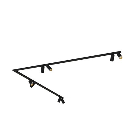 Lampa Sufitowa Oprawa Natynkowa Reflektor Punktowa 8x GU10 Czarna Nowoczesna MONO CORNER 7702 Nowodvorski