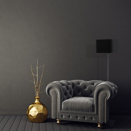 Lampa Stojąca Podłogowa NAPOLI Czarna Złota 1xE27 Milagro