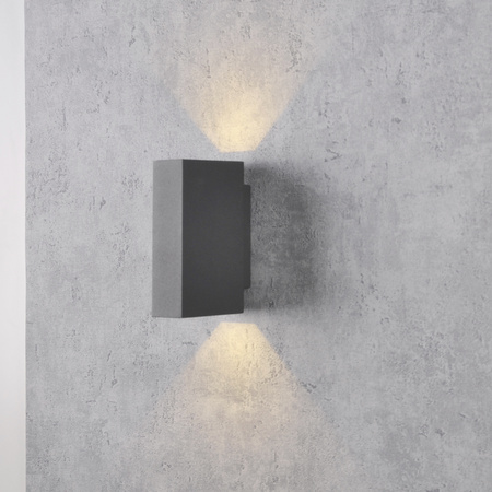 Kinkiet Elewacyjny LED Grafitowy Góra/Dół 2x2,5W 4000K Neutralna ORLEAN GOLDLUX (Polux)