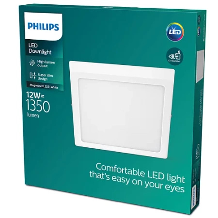 Lampa Sufitowa Plafon LED 12W 1350lm 4000K Biała Magneos Philips