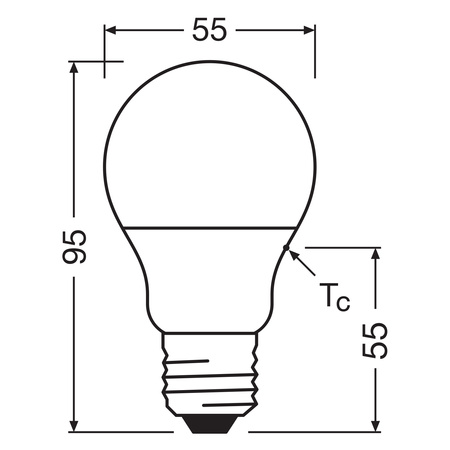 Żarówka LED A55 E27 4.9W = 40W 470lm 4000K Neutralna 200° PCR LAMPS Osram