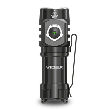 Latarka Ręczna Akumulatorowa LED 10W 600lm 4 Tryby Pracy USB-C Wodoszczelna IP68 Videx