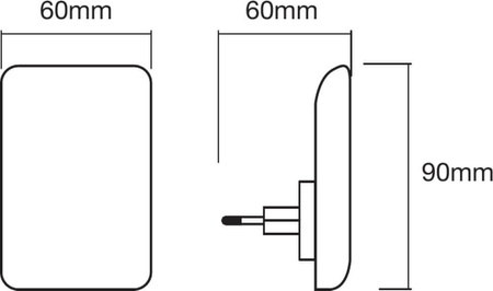 Lampka Nocna LED ORIENTACYJNA LUNETTA GLOW Biała 0,28W 5lm 3000K IP20 Ledvance