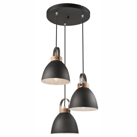 Lampa Wisząca Sufitowa DANIELLE 3xE27 Brązowa Grafitowa LM-3.80 Lamkur