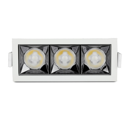 Oprawa LED Podtynkowa Spot 12W 4000K Stała SMD SAMSUNG CHIP Prostokątna VT-2-12 V-TAC