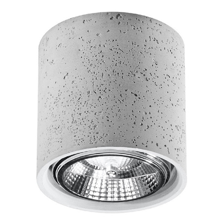 Lampa Sufitowa Oprawa Natynkowa SPOT TUBA GU10 Cylindryczna Szara Industrialna Cullo Sollux