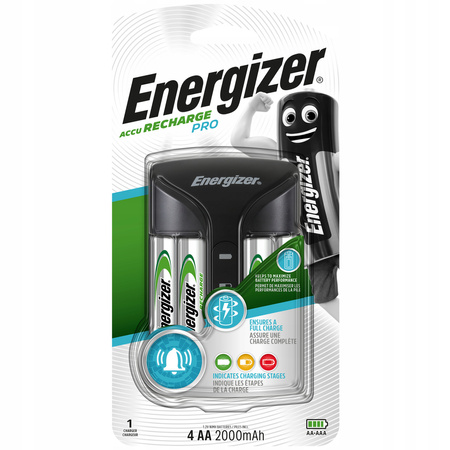 ŁADOWARKA ENERGIZER PRO + 4x Akumulatorki POWER PLUS AA 2000mAh