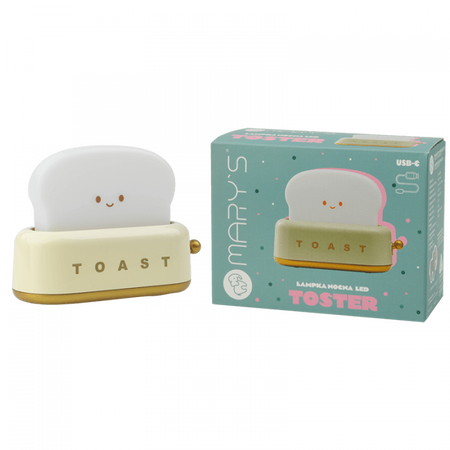 Lampka Nocna Dziecięca LED 1.2W 3000K Ciepła USB Akumulatorowa 800mAh Żółta TOSTER MARY'S