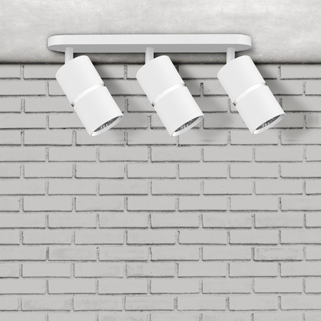 Oprawa Ścienno-Sufitowa Reflektor Punktowy 3x GU10 Biała Srebrna BAMBOO Sanico Goldlux