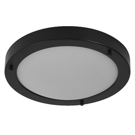 Plafon Lampa Łazienkowa Sufitowa Natynkowa E27 Czarny IP44 31cm Bathroom Ceiling Luminaire Ledvance
