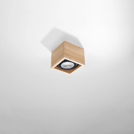 Lampa Sufitowa Oprawa Natynkowa GU10 Kwadratowa Brązowa Skandynawska Quatro Sollux