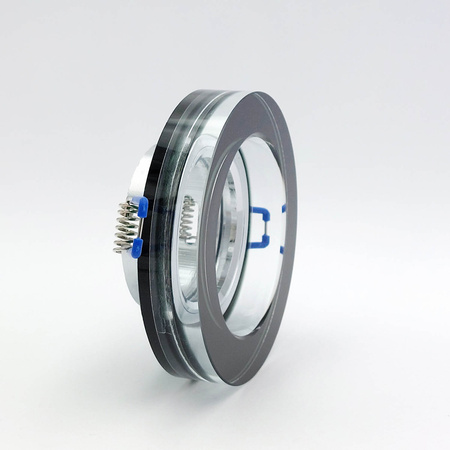 Oprawa Podtynkowa GU10 Halogenowa Wpuszczana Spot Oczko Czarna Okrągła Kobi