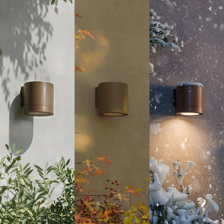 Kinkiet Ogrodowy Lampa Zewnętrzna Elewacyjna LED GU10 IP44 Brązowa Fylx Philips