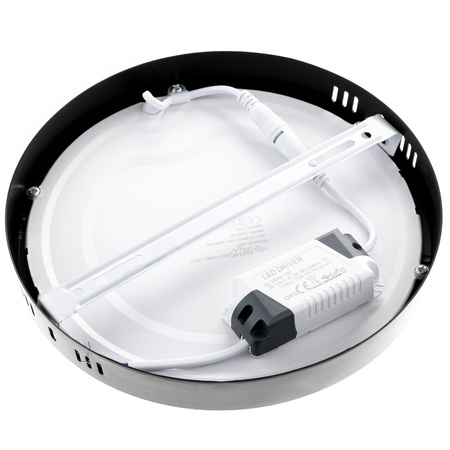 Plafon natynkowy Panel LED 12W 4000K Czarny okrągły Proma LVT