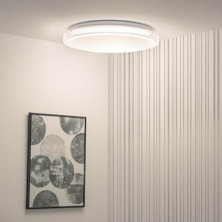 Plafon LED Lampa Sufitowa Natynkowa AGA2 72W IP44 CCT Biały Okrągły 50cm + PILOT LUMILED