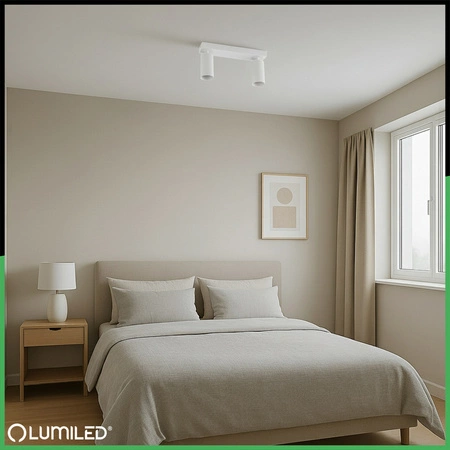 Lampa Sufitowa SPOT TUBA Reflektor Oprawa Halogenowa 2x GU10 TABULA LUMILED