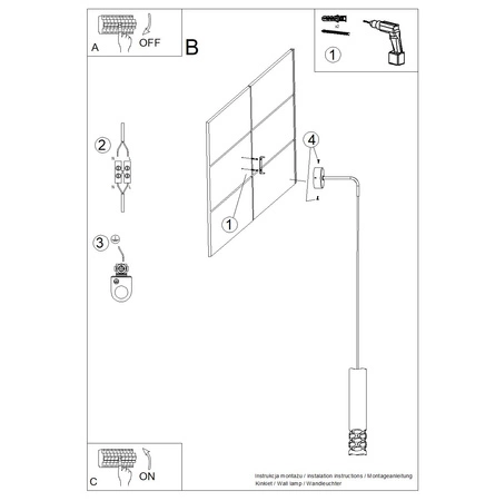 Lampa Ścienna Kinkiet GU10 Biała LIRO Ocean Green SL.1695 Sollux