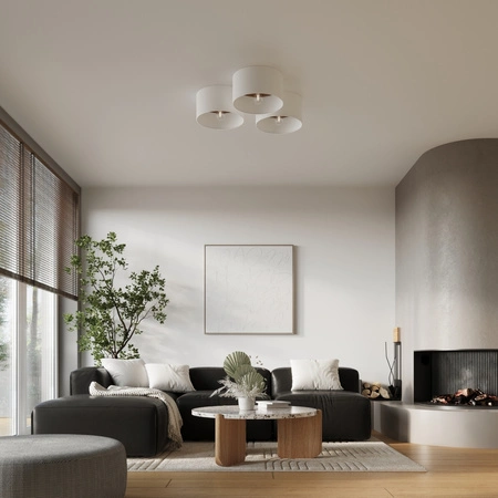 Lampa Sufitowa Plafon E27 Owalna Ciemny Brąz Skandynawska Telesto Sollux