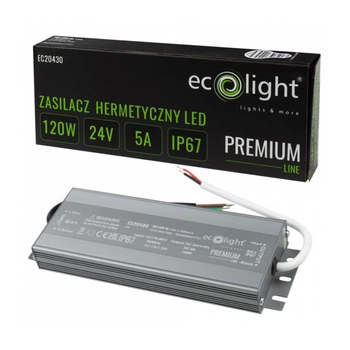 Zasilacz LED Hermetyczny IP67 120W 24V Premium Ecolight