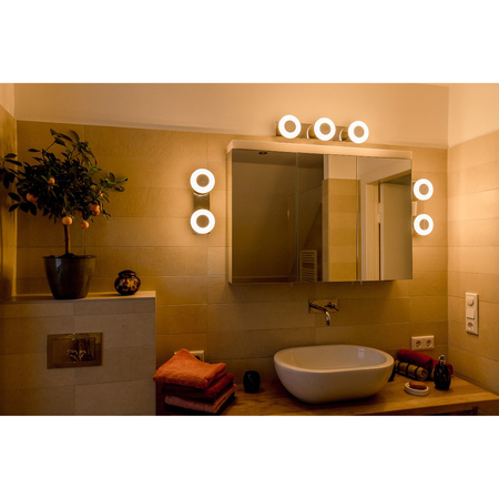 Lampa Sufitowa Ścienna Oprawa Łazienkowa LED 15W 800lm CCT Ściemnialna Srebrny SMART+ WiFi Orbis Ledvance