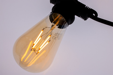 Girlanda Ogrodowa Zewnętrzna Łańcuch Świetlny 15m 15xE27 LED 4W EDISON