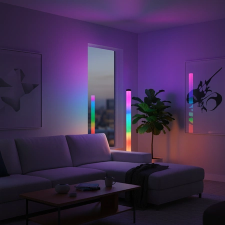 Lampa Podłogowa Stojąca 10W RGB 6500K LED 250lm 360° 150cm Czarna Pilot Videx