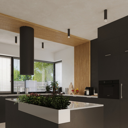 Lampa Sufitowa Oprawa Natynkowa Tuba Spot GU10 Czarna Chrom Nero Bittersweet Shimmer SL.1408 Sollux