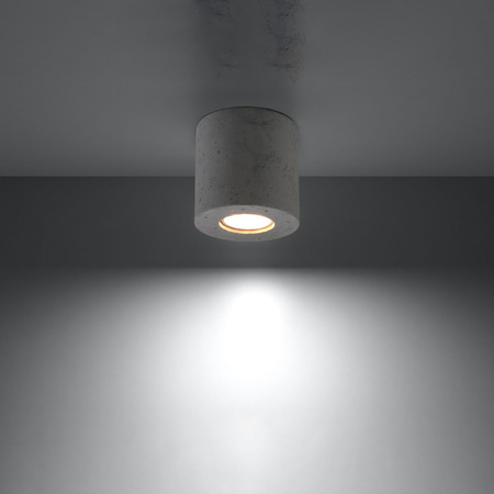 Lampa Sufitowa Oprawa Natynkowa SPOT TUBA GU10 Cylindryczna Szara Industrialna Orbis Sollux