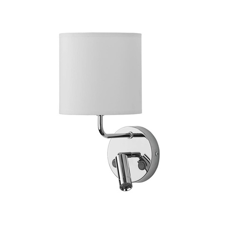 Lampa Ścienna Kinkiet RICHI Srebrno-Biała Nowoczesna E27 4233 TK Lighting + LED do czytania