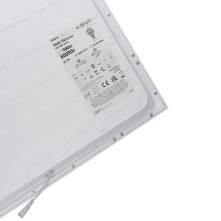 Panel LED 60x60 Kaseton Wpuszczany Podtynkowy 60W 7800lm 4000K Neutralna Biały Backlit Ecolight
