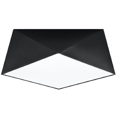 Lampa Sufitowa Plafon 2x E27 Geometryczna Czarna Nowoczesna Hexa Sollux