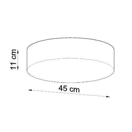 Lampa Sufitowa Plafon 3x E27 Okrągła Czarna Minimalistyczna Arena Sollux