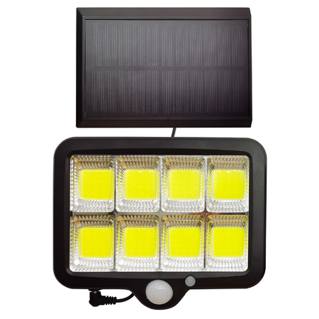 Naświetlacz solarny lampa LED z Czujnikiem zmierzchu IP44 180lm 6000K + PILOT