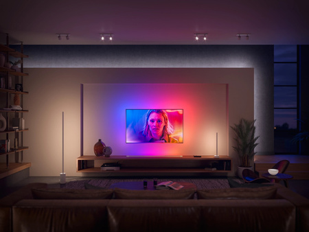 Lampa Podłogowa LED Gradient 29W 2550lm IP20 White and Color Ambiance RGB + TW Biała 145cm Inteligentna SMART Zigbee Bluetooth Signe Philips HUE