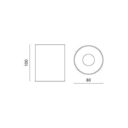 Oprawa Natynkowa Halogenowa Spot Tuba Okrągła GU10 Biała Trio Kobi