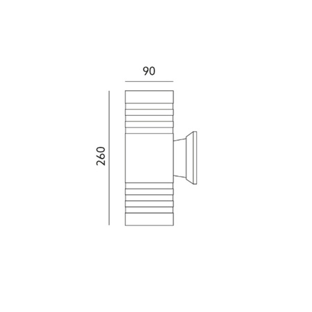 Lampa ogrodowa góra dół LED QUAZAR 5 GU10 IP44 KOBI ALUMINIUM GRAFIT