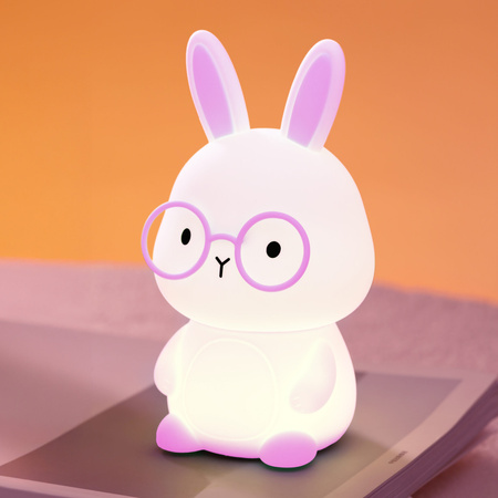 Lampka Dekoracyjna LED Królik 1W 3000K RGBW Różowa Ściemnialna Florka Sanico Goldlux