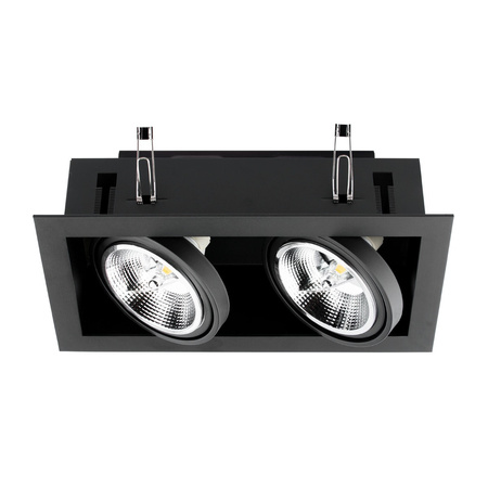Oprawa Podtynkowa Halogenowa Ruchoma 2x GU10 ES111 Prostokątna Czarna