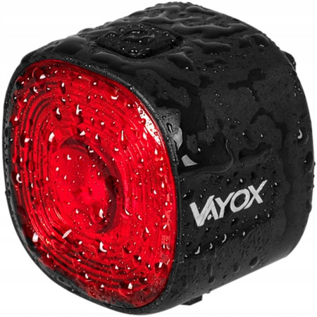 Lampka Latarka Rowerowa Tylna Czerwona SMART USB-C 6 Trybów IP66 MOCNA VAYOX